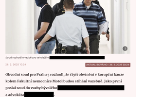 Příklad dopadu schvalovaného návrhu na kauzu Motol